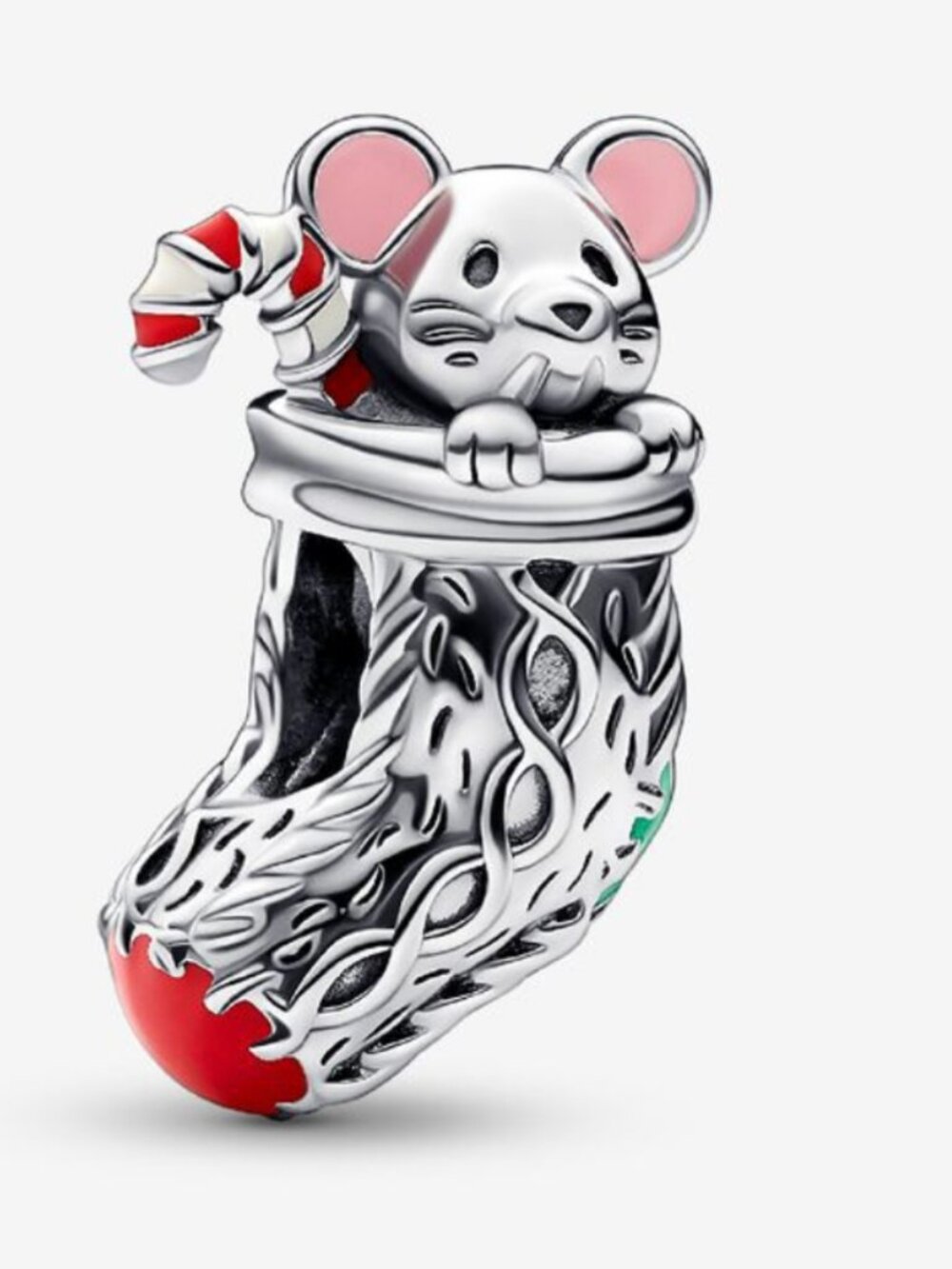 Pandora Festive Mouse and Stocking Charm